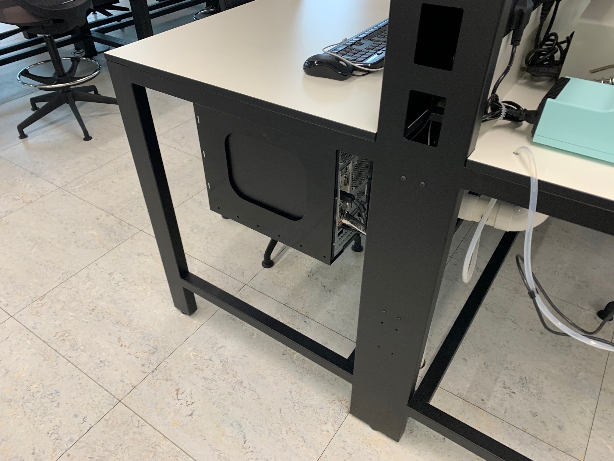 PC Cage Desk Fitting